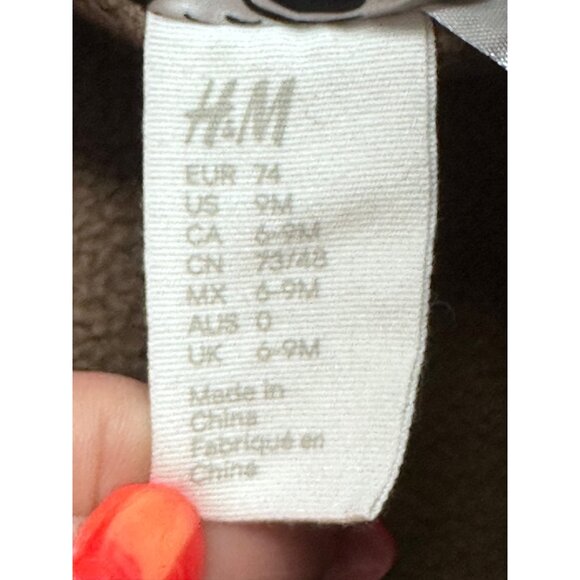 H&M Brown Mickey Mouse Hooded Jacket For Infants 6-9M - Picture 4 of 6